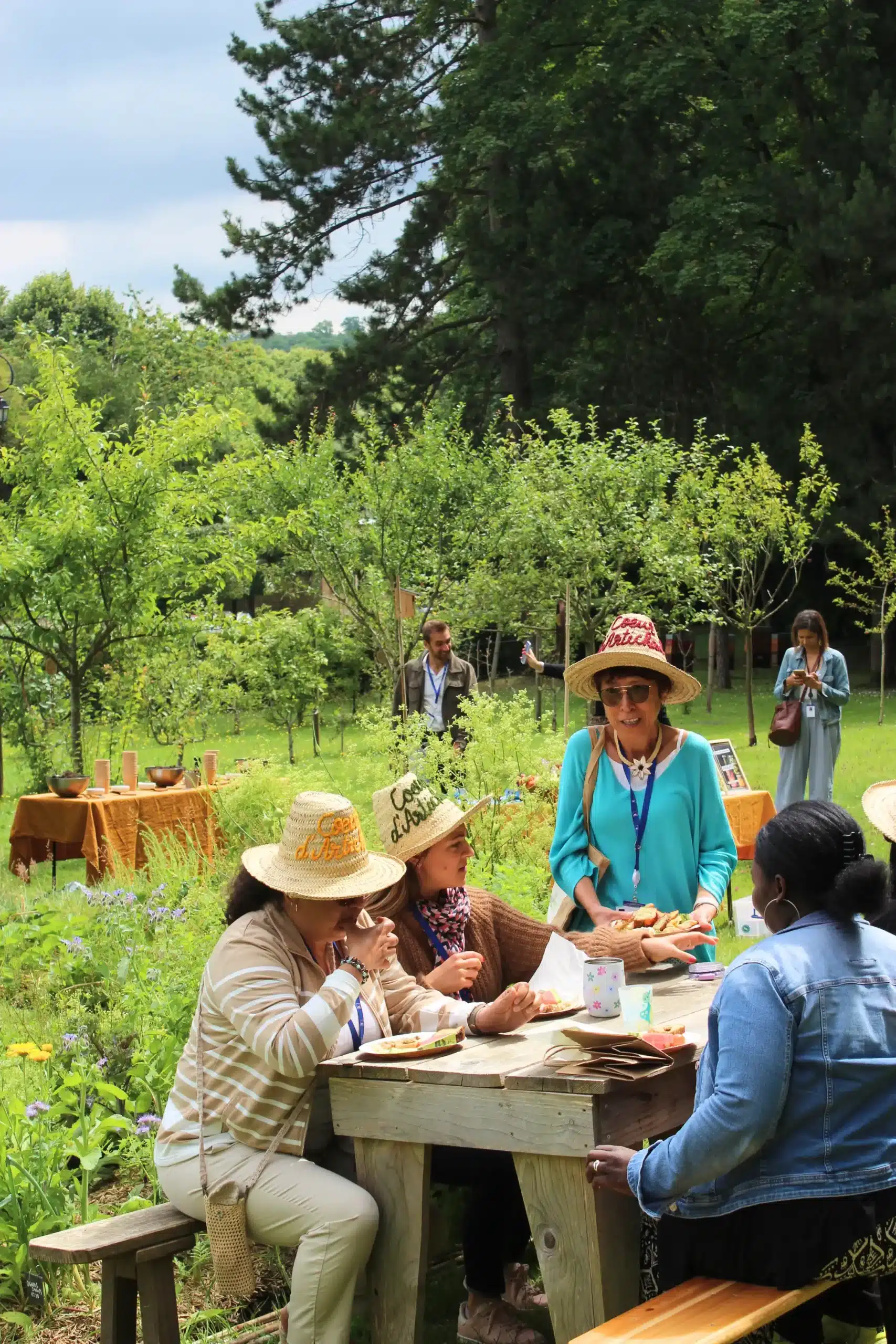 Garden party au potager d'entreprise Axa